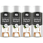 4X 151 White Satin Spray Paint 400ml Spray Paint